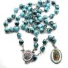 Our Lady Of Guadalupe Blue Glass Beads Rosary