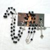 Black Crystal Christian Crucifix Rosary