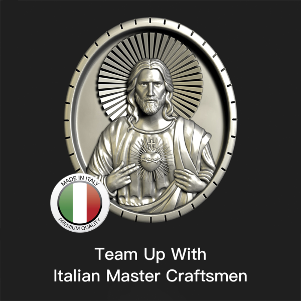 Blessing Rosary Cross in Light Blue Chalcedony