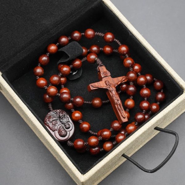 Olive Wood Beads Crucifix Prayer Rosary