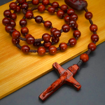 Olive Wood Beads Crucifix Prayer Rosary