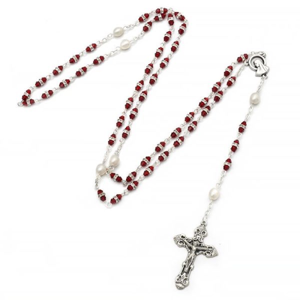 Alloy & Crystal Prayer Single Decade Rosary