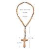 Christianartworkshop Handmade Polished Olive Wood Cross Car Rosary