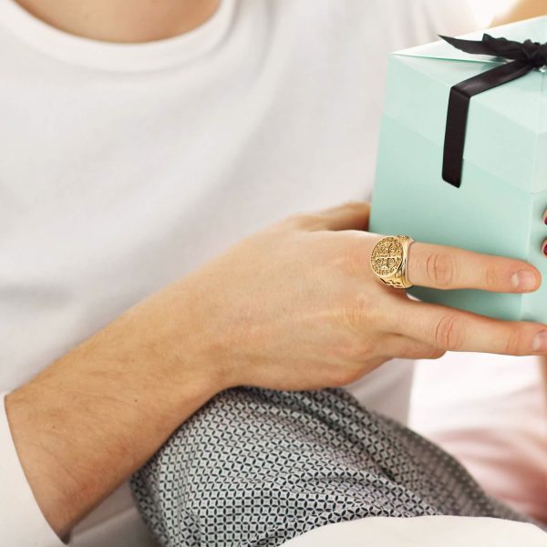 Christianartworkshop St. Benedict the Protector Titanium Ring