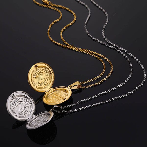 Christianartworkshop Classic St. Benedict Pendant Titanium Necklace