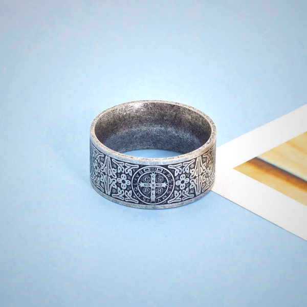 Vintage St. Benedict Catholic Ring