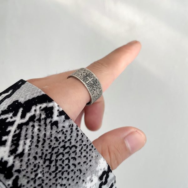 Christianartworkshop Vintage St. Benedict Catholic Ring