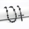 Christianartworkshop Agate/Tiger's Eye Stone Cross Catholic Rosary