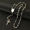 Stainless Steel Beads St. Benedict Crucifix Rosary