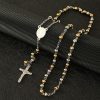 Stainless Steel Beads St. Benedict Crucifix Rosary