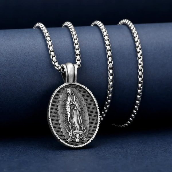 Christianartworkshop Our Lady of Guadalupe Virgin Mary Necklace