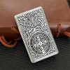 Carved St. Benedict Cross Medallion Solid Metal Cigarette Lighter