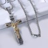 Crafted Jesus Crucifix Titanium Necklace