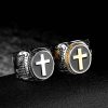 Christianartworkshop Retro Cross "Hand of God" Titanium Religion Ring