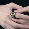Christianartworkshop Retro Cross "Hand of God" Titanium Religion Ring