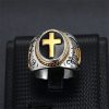Christianartworkshop Retro Cross "Hand of God" Titanium Religion Ring