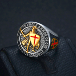 Knight's Armor Shield Protection Titanium Ring