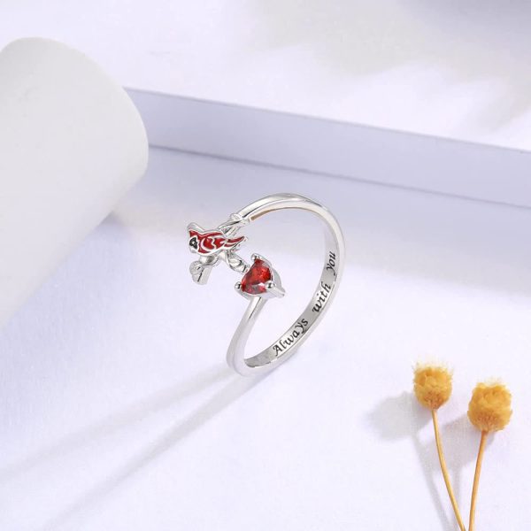 Christianartworkshop The Vitality of Jesus: Red Cardinal Adjustable Ring