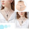Christianartworkshop 12 Months Birthstone Double Cross Ashes Urn Pendant Necklace