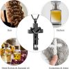 Christianartworkshop 12 Months Birthstone Double Cross Ashes Urn Pendant Necklace