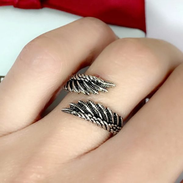 Christianartworkshop Pure Angel Wings Adjustable Ring