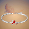 Cross Cardinal Adjustable Red Bird Bracelet
