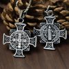 Christianartworkshop Saint Benedict Protection Medal Cross Pendant Necklace