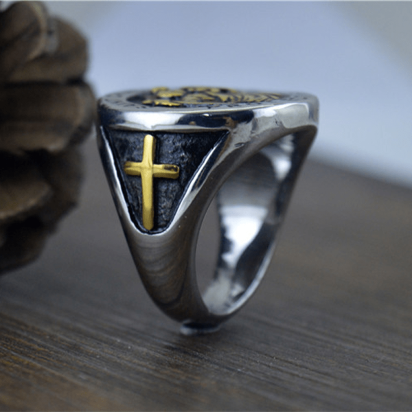 Christianartworkshop Saint Christopher Protect Us Medal Signet Ring