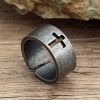 Christianartworkshop Stainless Steel Antique Punk Christianartworkshop Cross Ring