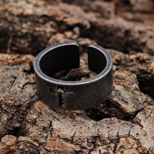 Christianartworkshop Stainless Steel Antique Punk Christianartworkshop Cross Ring
