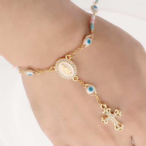 Our Lady of the Cross Bracelet/Car Rosary for Rearview Mirror