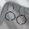 Christianartworkshop 2pcs Cross Decor Beaded Stackable Hematite Bracelet