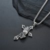 Christianartworkshop Praying Hands Cross Stainless Steel Pendant Necklace
