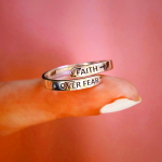 Faith-Over Fear: Minimalist Christ Bible Ring