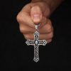 Christianartworkshop Retro Titanium Virgin Mary Cross Pendant Necklace