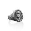 Christianartworkshop Vintage Christ Jesus Head Cross Blessing Ring