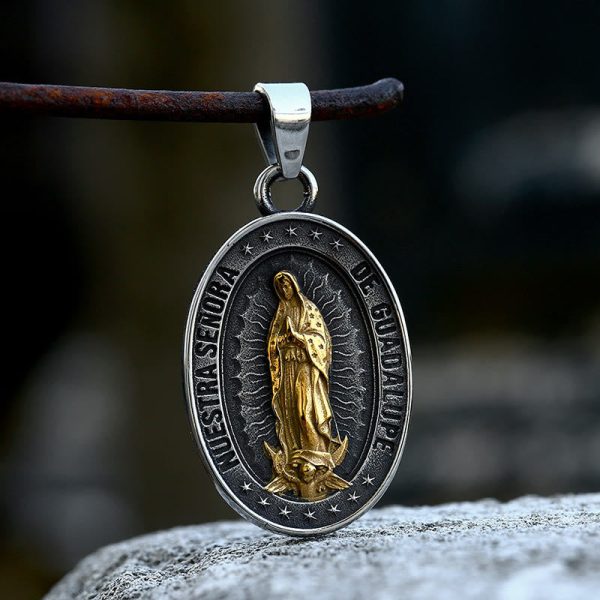 Christianartworkshop The Patron Saint: Our Lady of Guadalupe Necklace
