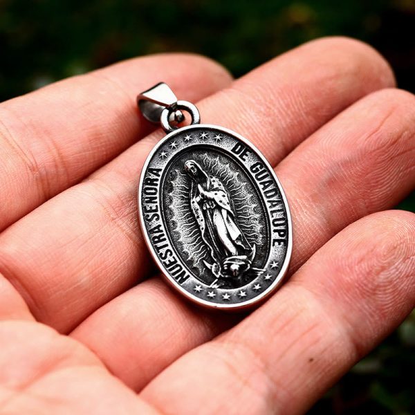 Christianartworkshop The Patron Saint: Our Lady of Guadalupe Necklace