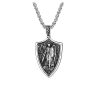 Christianartworkshop Archangel St. Michael Shield Amulet Titanium Necklace