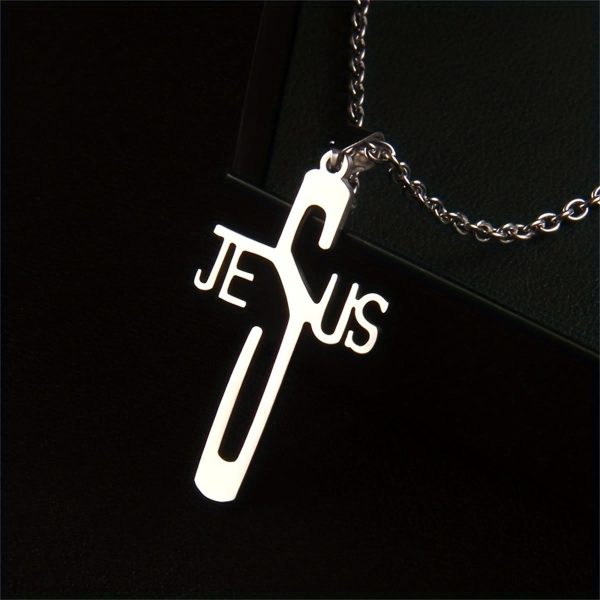 Christianartworkshop Jesus Christ Cross Chain Stainless Steel Necklace