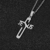 Christianartworkshop Jesus Christ Cross Chain Stainless Steel Necklace