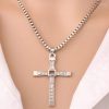 Christianartworkshop Jewelry Cross Crystal Pendant Chain Necklace