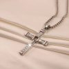 Christianartworkshop Jewelry Cross Crystal Pendant Chain Necklace