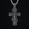 Christianartworkshop FAITH AS YOUR ARMOR: Orthodox Jesus Crucifix Necklace