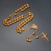 Christian Virgin Mary Long Chain Jesus Cross Religion Rosary