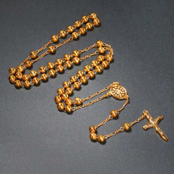 Christian Virgin Mary Long Chain Jesus Cross Religion Rosary