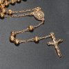 Christian Virgin Mary Long Chain Jesus Cross Religion Rosary