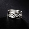 Christianartworkshop Jesus Fish Skeleton Titanium Religion Ring