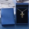 Christianartworkshop Virgin Mary Cross Pendant Necklace Religion Jewelry