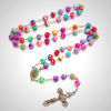 Christian Cross Catholic Multi Coloured Rosary